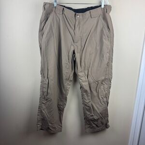 Duluth Trading Co Cargo Pants Mens 2XL x 30 Tan Khaki Nylon Hiking
